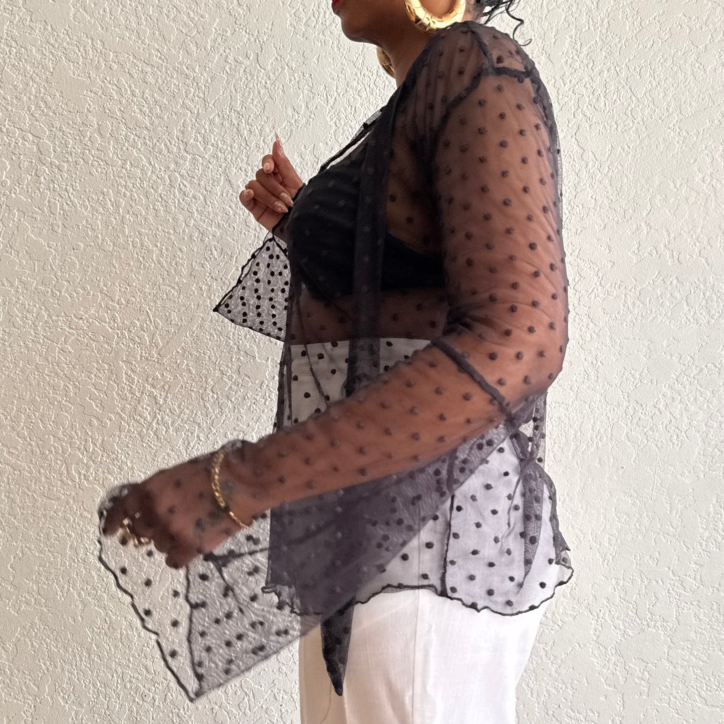 Newly Added: Polka Dot Transparent Blouse