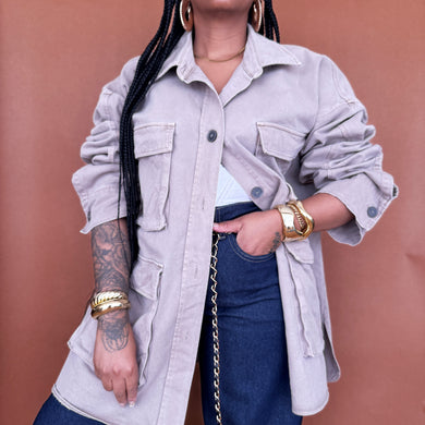 Newly Added: Trendy Oversized Denim Shirt