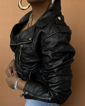 Load image into Gallery viewer, Newly Added: Genuine Leather Biker Jacket