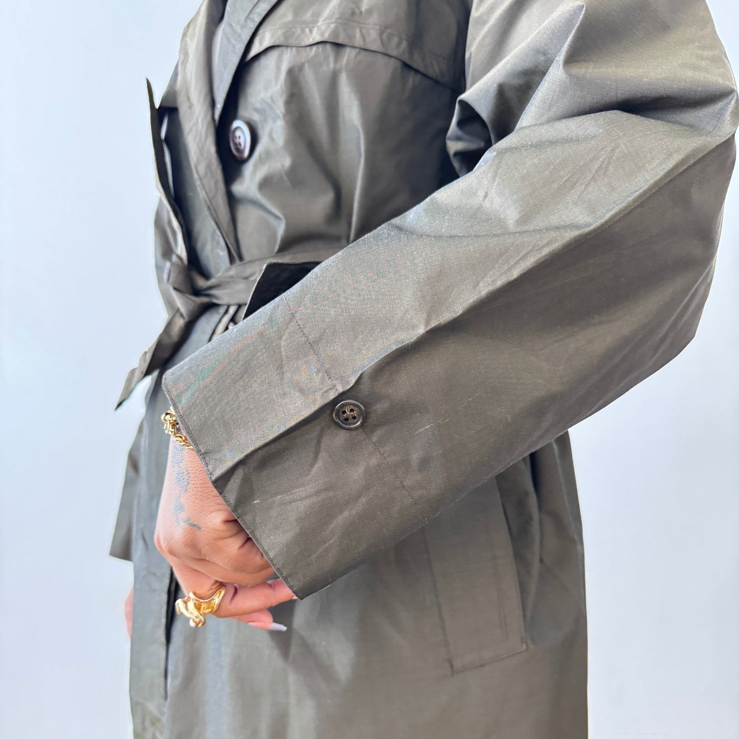 Newly Added: Rainy Weather Resistant Two Tone Trench Coat