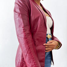 Load image into Gallery viewer, Newly Added: Outstitched Genuine Leather Blazer