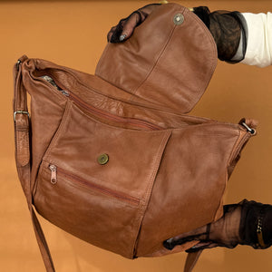 Newly Added: Large Genuine Leather Hobo Bag
