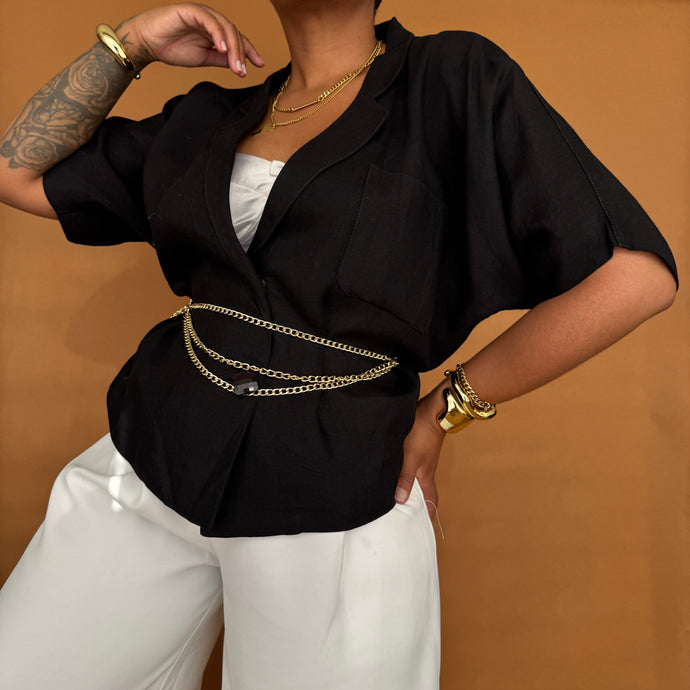 Newly Added: Batwing Linen Shirt Cardigan