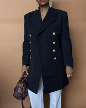Load image into Gallery viewer, Newly Added: Navy Blue High Quality Thick Double Breasted Blazer - Thrift Happens 2