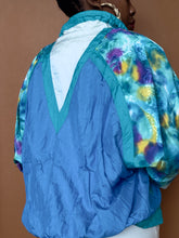 Load image into Gallery viewer, Newly Added: Blue Abstract Sleeve Windbreaker - Thrift Happens 2