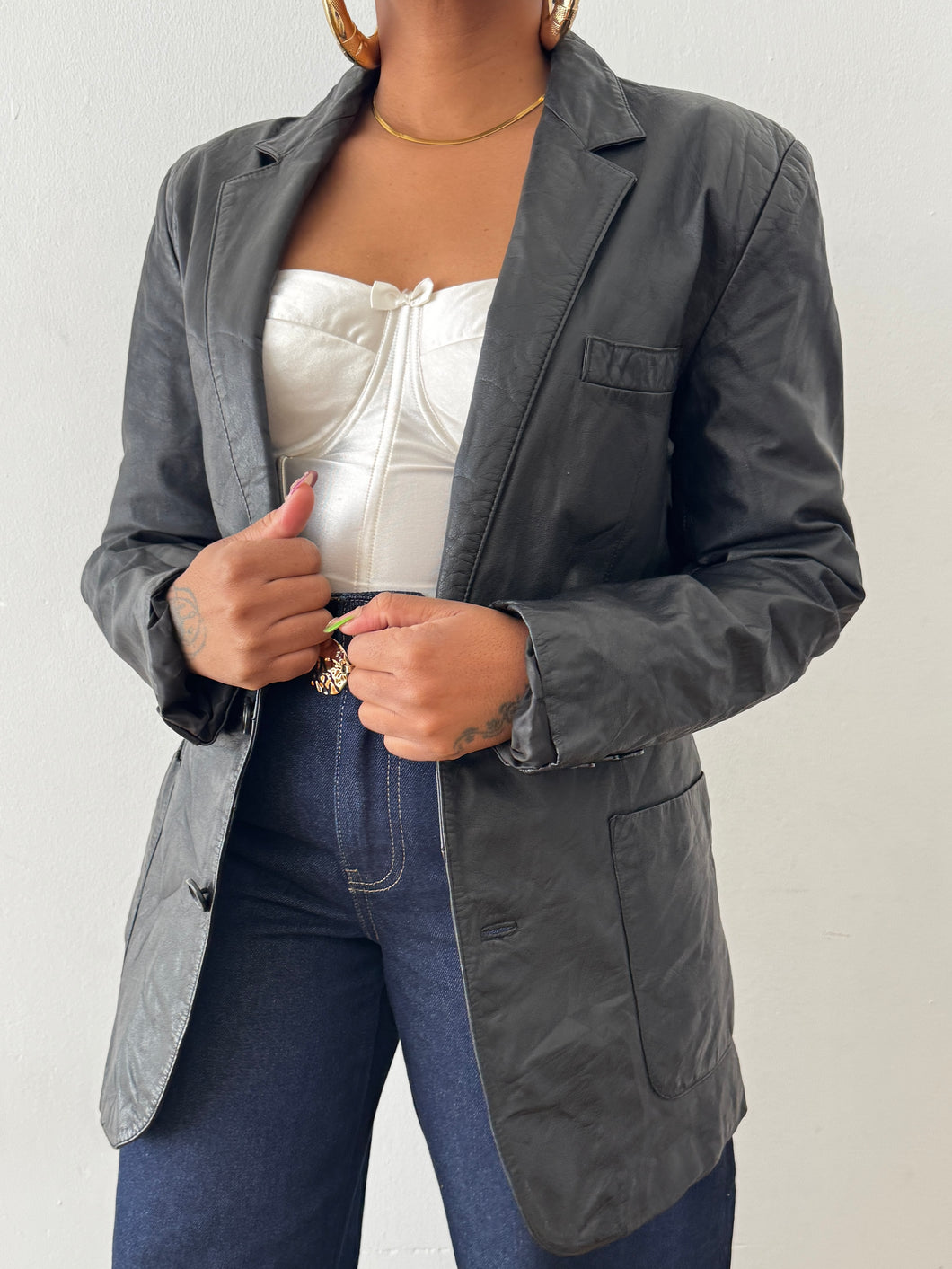 Newly Added: Genuine Leather Blazer