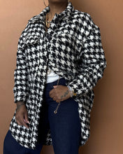 Load image into Gallery viewer, Newly Added: Warm Houndstooth Shacket