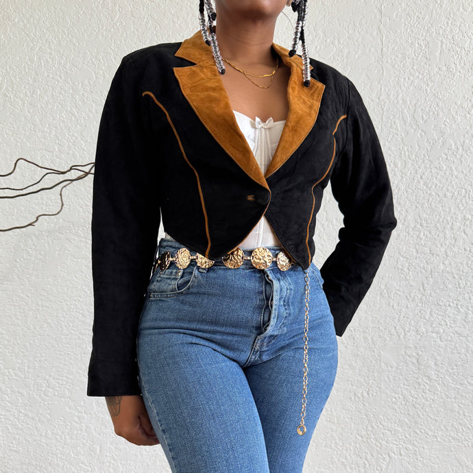 Genuine Suede Cropped Jacket