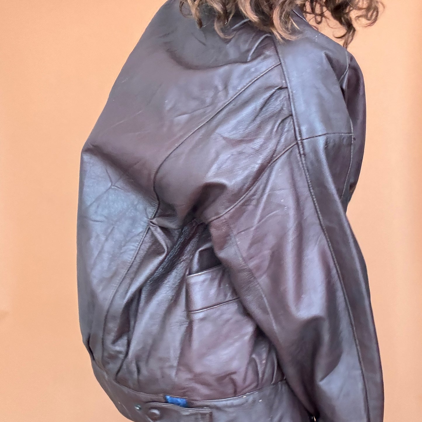 Sale: Vintage Two Tone Genuine Leather Jacket