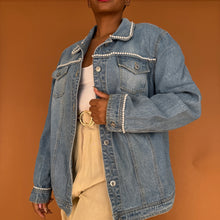 Load image into Gallery viewer, Newly Added: Denim Jacket with Pearly Detail