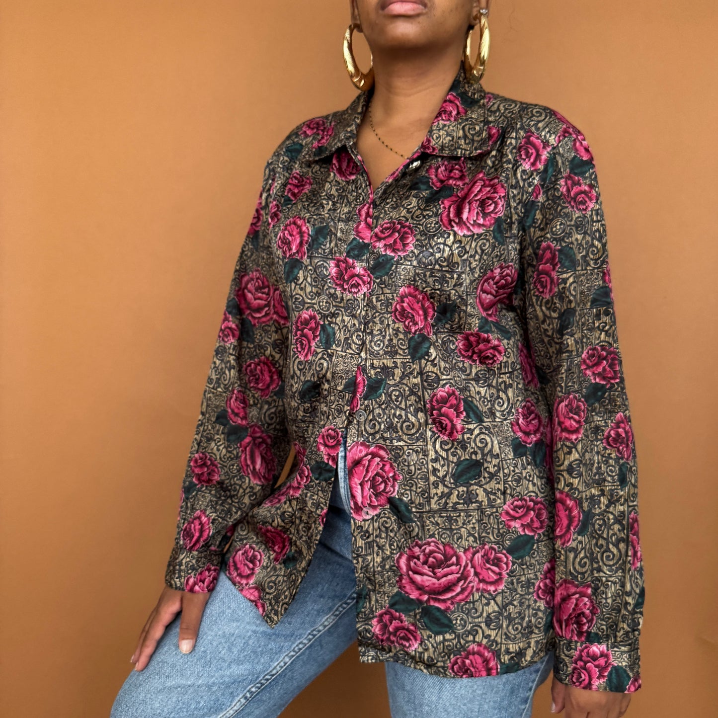 Newly Added: Vintage Silk Floral Shirt