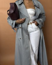 Load image into Gallery viewer, Newly Added: Vintage Grey Trench Coat - Thrift Happens 2