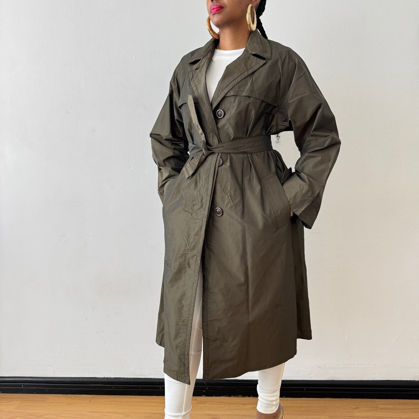 Newly Added: Rainy Weather Resistant Two Tone Trench Coat