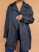 Load image into Gallery viewer, Newly added: Black Lightweight Trench Coat