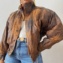 Load image into Gallery viewer, Newly Added: Distressed Bomber Genuine Leather Jacket