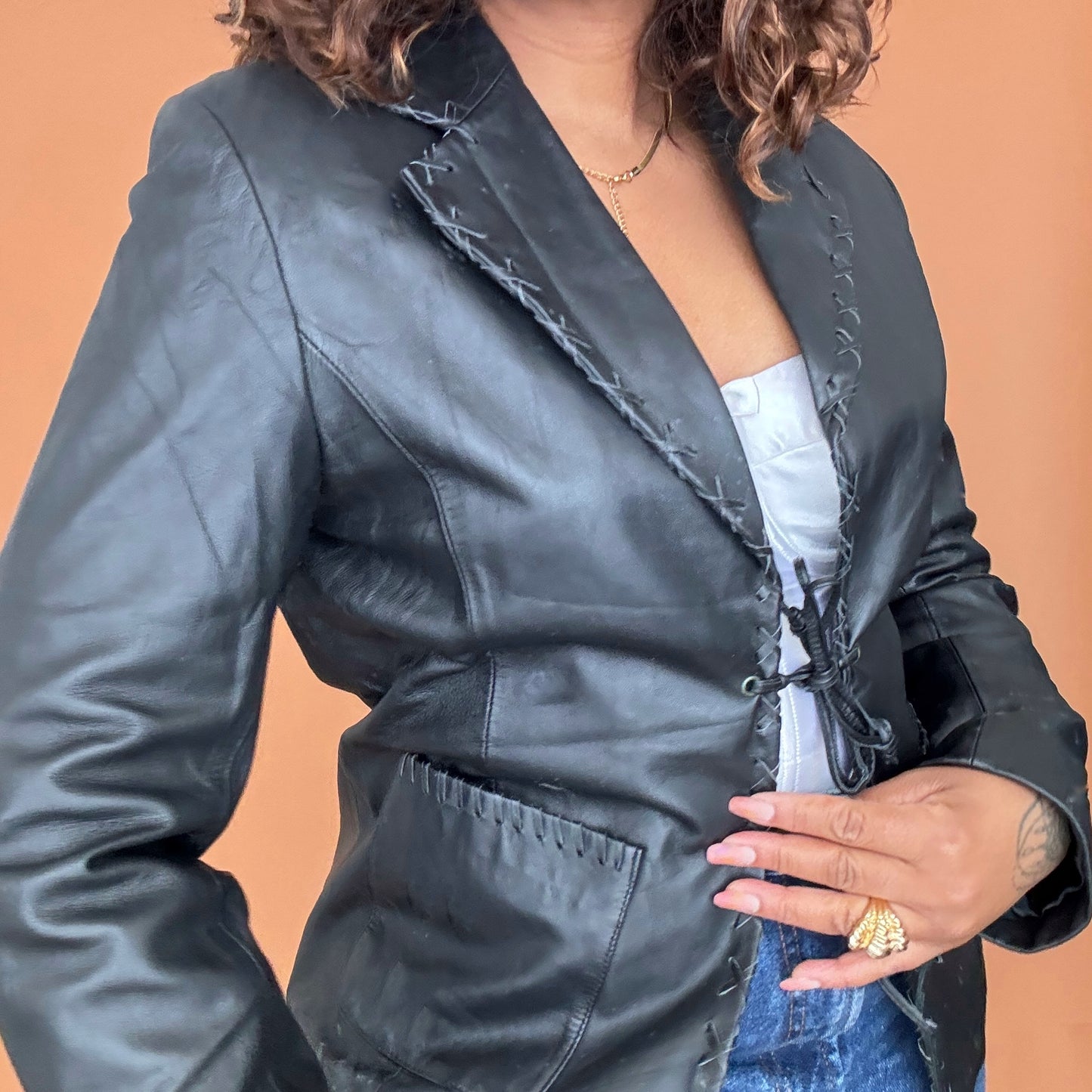 Sale: Genuine Leather Blazer