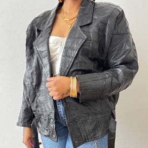 Newly Added: Genuine Leather Patched Jacket