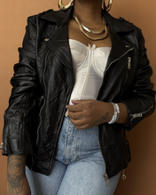 Load image into Gallery viewer, Newly Added: Genuine Leather Biker Jacket