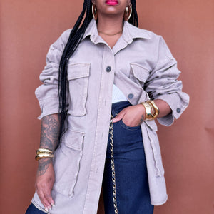 Newly Added: Trendy Oversized Denim Shirt