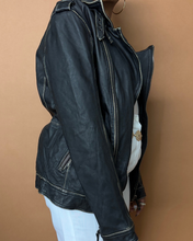 Load image into Gallery viewer, Newly Added: Brand New Distressed Genuine Leather Biker Jacket - Thrift Happens 2