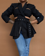Load image into Gallery viewer, Branded: Rokh x H&amp;M Cut-Out Tailored Blazer with matching Corset/Bra - Thrift Happens 2