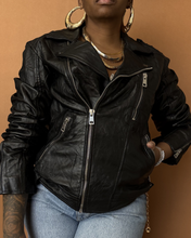Load image into Gallery viewer, Newly Added: Genuine Leather Biker Jacket