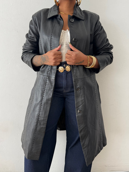 Newly Added: Genuine Leather Trench Coat