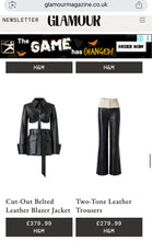 Load image into Gallery viewer, Newly Added: Luxe Brand Rokh x H&amp;M Collab Piece Genuine Leather Two Tone Pants