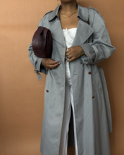 Load image into Gallery viewer, Newly Added: Vintage Grey Trench Coat - Thrift Happens 2