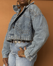 Load image into Gallery viewer, Newly Added: Cropped Denim Jacket