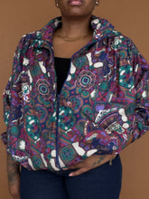 Load image into Gallery viewer, Newly Added: Vintage Print Zip-Up Light Jacket