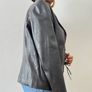 Newly Added: Genuine Leather Basic Blazer