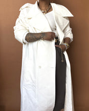Load image into Gallery viewer, Newly Added: White Elegant Trench Coat
