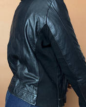 Load image into Gallery viewer, Newly Added: Genuine Leather &amp; Cotton Collarless Jacket - Thrift Happens 2