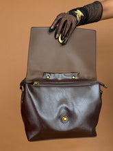 Load image into Gallery viewer, Accessories: Structured Top-Handle Leather Satchel - Thrift Happens 2