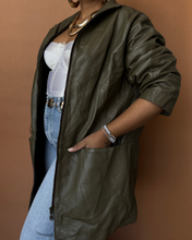 Load image into Gallery viewer, Newly Added: Basic Olive Green Genuine Leather Jacket