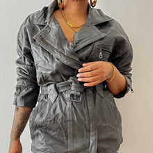 Load image into Gallery viewer, Newly Added: Genuine Leather Half Biker Jacket