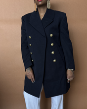 Load image into Gallery viewer, Newly Added: Navy Blue High Quality Thick Double Breasted Blazer - Thrift Happens 2
