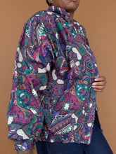 Load image into Gallery viewer, Newly Added: Vintage Print Zip-Up Light Jacket