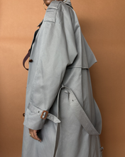 Load image into Gallery viewer, Newly Added: Vintage Grey Trench Coat - Thrift Happens 2