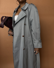 Load image into Gallery viewer, Newly Added: Vintage Grey Trench Coat - Thrift Happens 2