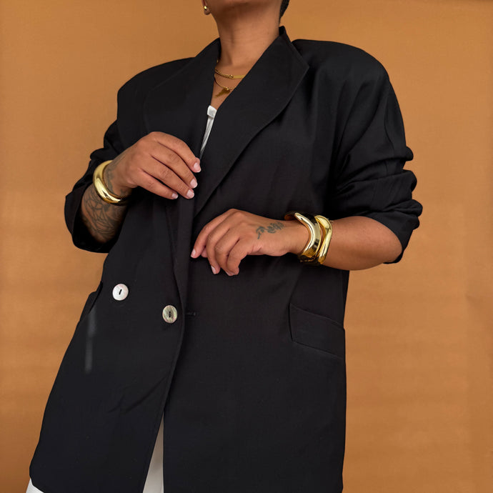 Newly Added: Vintage Basic Double Breasted Blazer