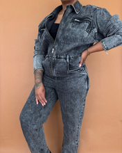 Load image into Gallery viewer, Newly Added: Batwing Acid-Wash Denim Utility Jumpsuit - Thrift Happens 2