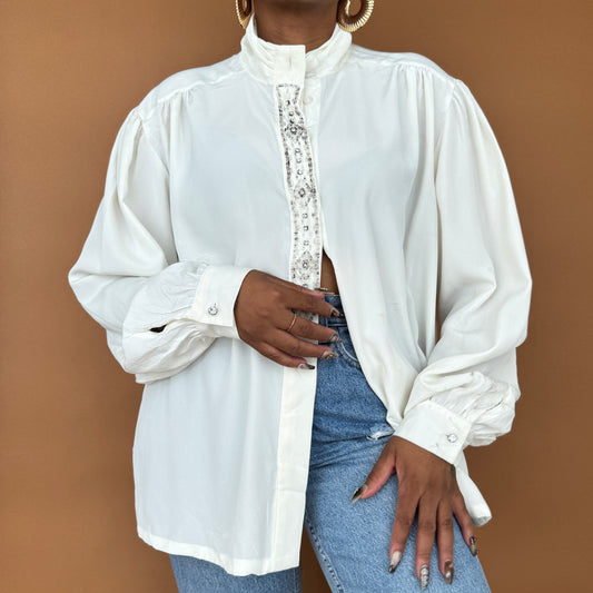 Newly Added: Vintage Shirt with Beaded Detail