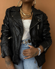 Load image into Gallery viewer, Newly Added: Genuine Leather Biker Jacket