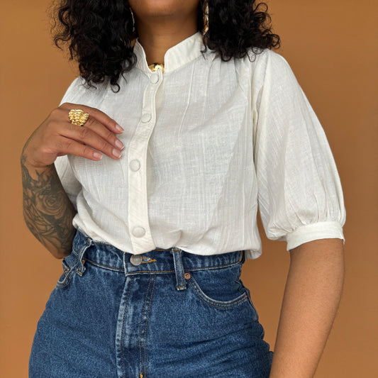 Newly Added: Linen Bubble Sleeve Shirt