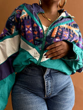 Load image into Gallery viewer, Abstract Nylon &amp; Fleece Panel Jacket - Thrift Happens 2