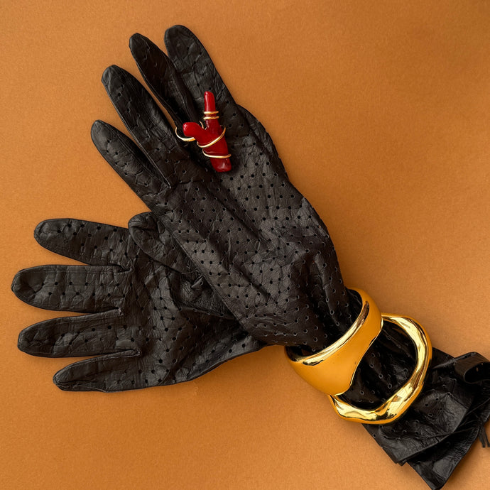 Newly Added: Genuine Leather Mesh Gloves