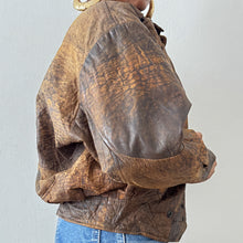 Load image into Gallery viewer, Newly Added: Distressed Bomber Genuine Leather Jacket