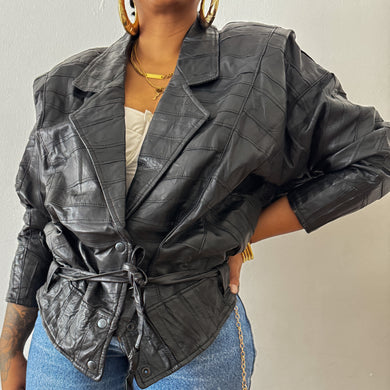 Newly Added: Genuine Leather Patched Jacket